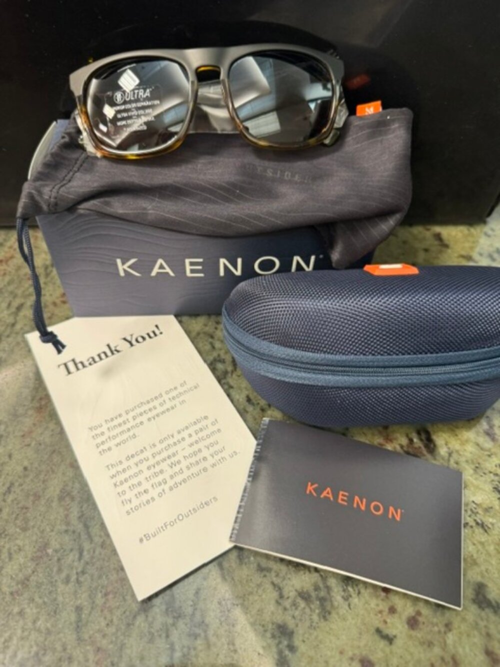 Kaenon Men’s Polarized Sunglasses - Tortoise/Black Frame, Smoke Lenses